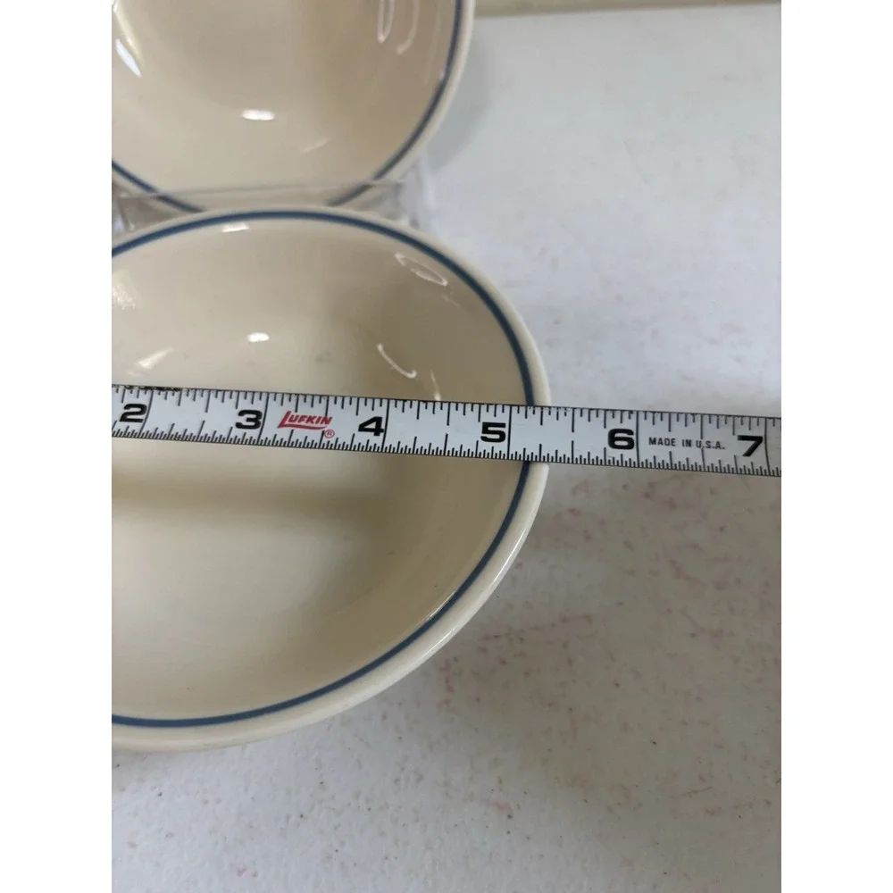 Corelle Navy Blue Rim Dessert Bowls 5.25